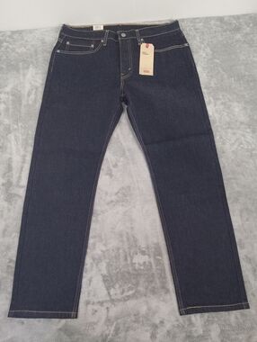 Levi's 502 Men's Dark Blue Straight-Leg Taper denim Jeans Size 34X30